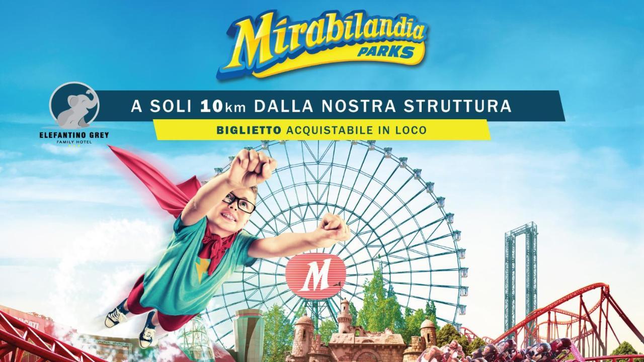 Hotel Elefantino Grey - Free Breakfast & Brunch Until 13-00 - Vicinissimi A Mirabilandia Milano Marittima Bagian luar foto